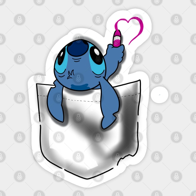 Cute pocket Stitch Sticker by OktInk